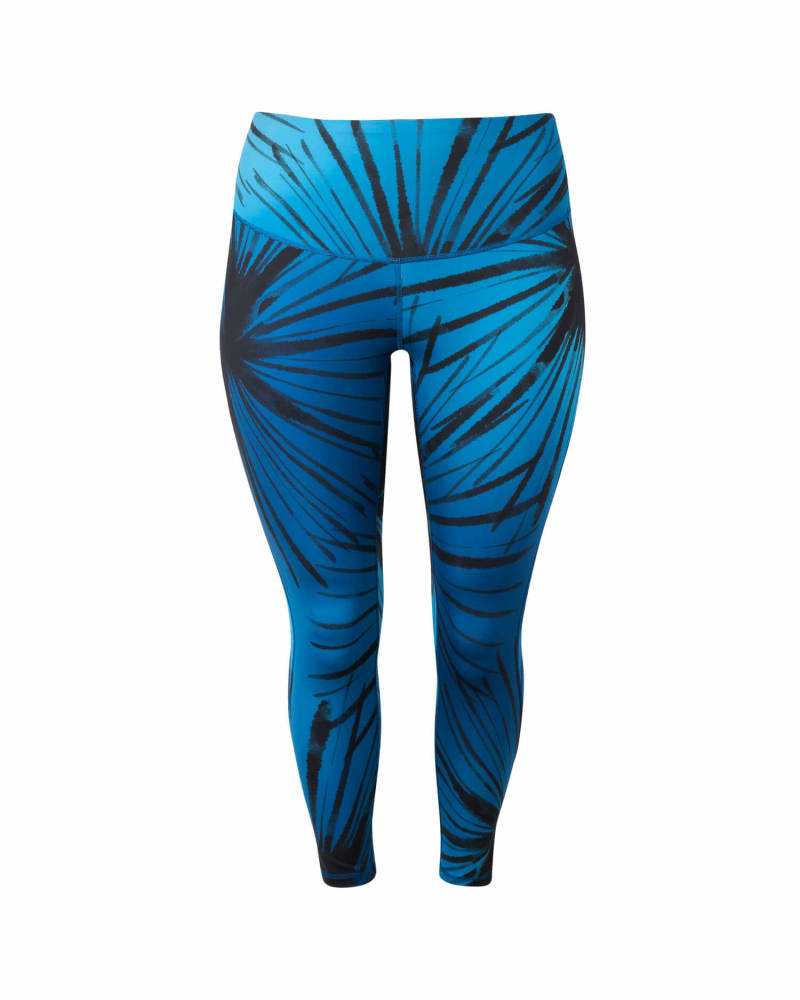 Front of a size 1X Adidas x 11 Honoré Studio Leggings in Turquoise by Adidas x 11 Honoré. | dia_product_style_image_id:282665